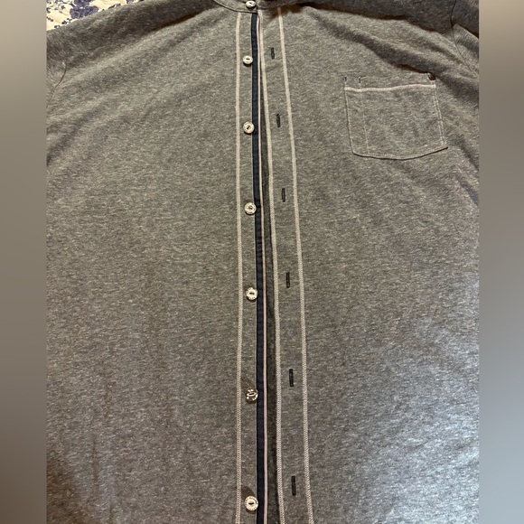 TOMMY BAHAMA MEN’S ISLAND ZONE BUTTON UP SHORT SLEEVE XL GRAY Sport Shirt GUC - Picture 4 of 9